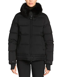 Moncler Arabbas Shearling Trim Puffer Jacket