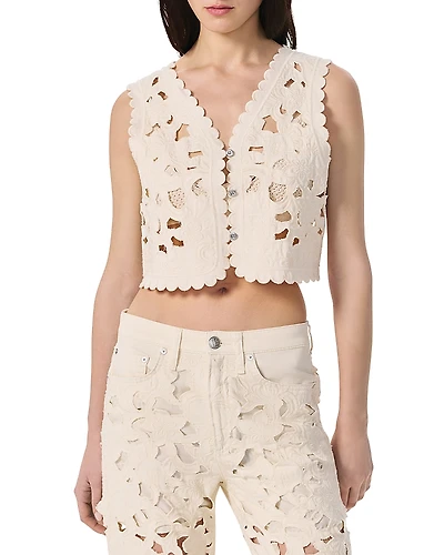 rag & bone Coralie Floral Cut Out Vest