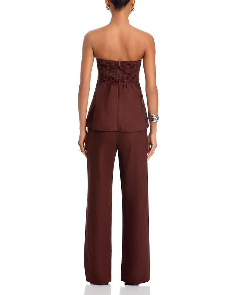 Barbara Smocked Strapless Top