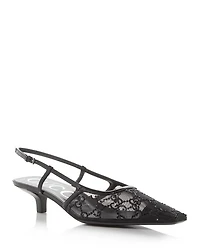 GG Embellished Slingback Pumps
