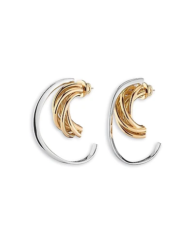 Demarson Chelsea Two Tone Hoop Earrings