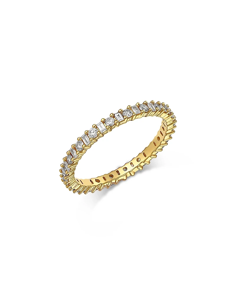 Bloomingdale's Fine Collection Diamond Round & Baguette Eternity Band