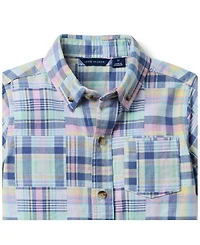 Unisex the Plaid Patchwork Shirt - Bby, Little Kid, Big Kid