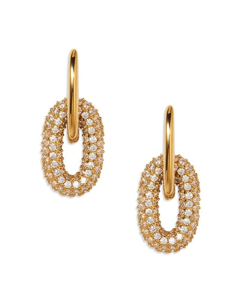 Alma Pavé Doorknocker Drop Earrings
