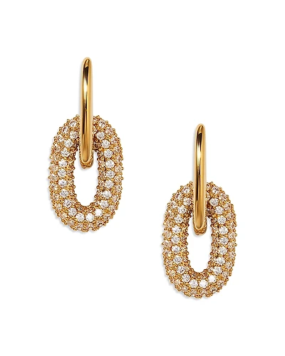 Nadri Alma Pave Doorknocker Drop Earrings