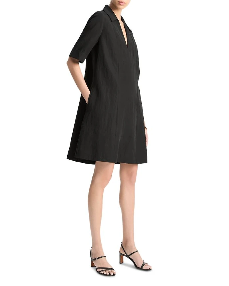 Short Sleeve A Line Dress