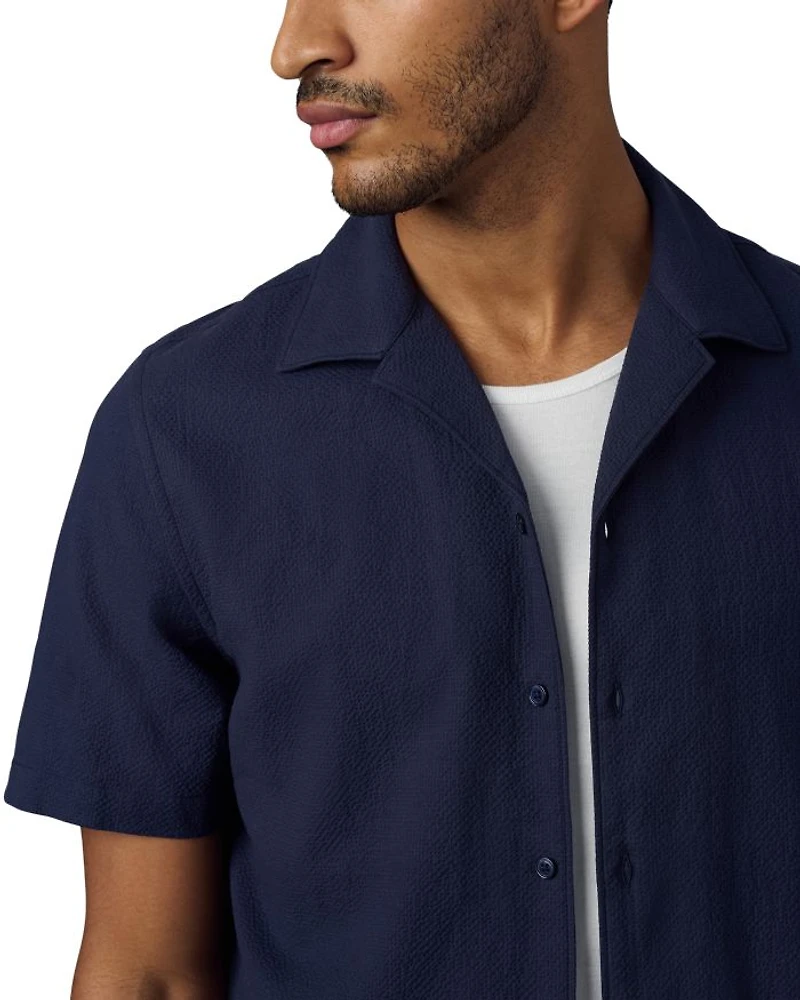 Seersucker Regular Fit Camp Shirt
