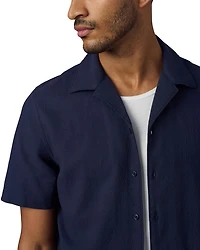 Seersucker Regular Fit Camp Shirt