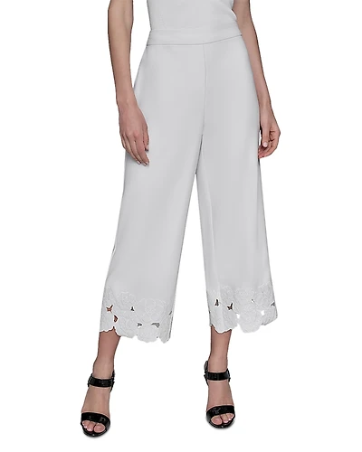Karl Lagerfeld Paris Flora Cut Out Cropped Pants