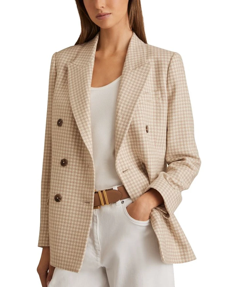 Bella Double Breasted Check Blazer