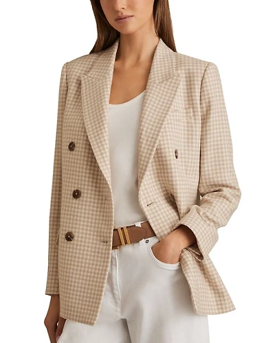 Bella Double Breasted Check Blazer