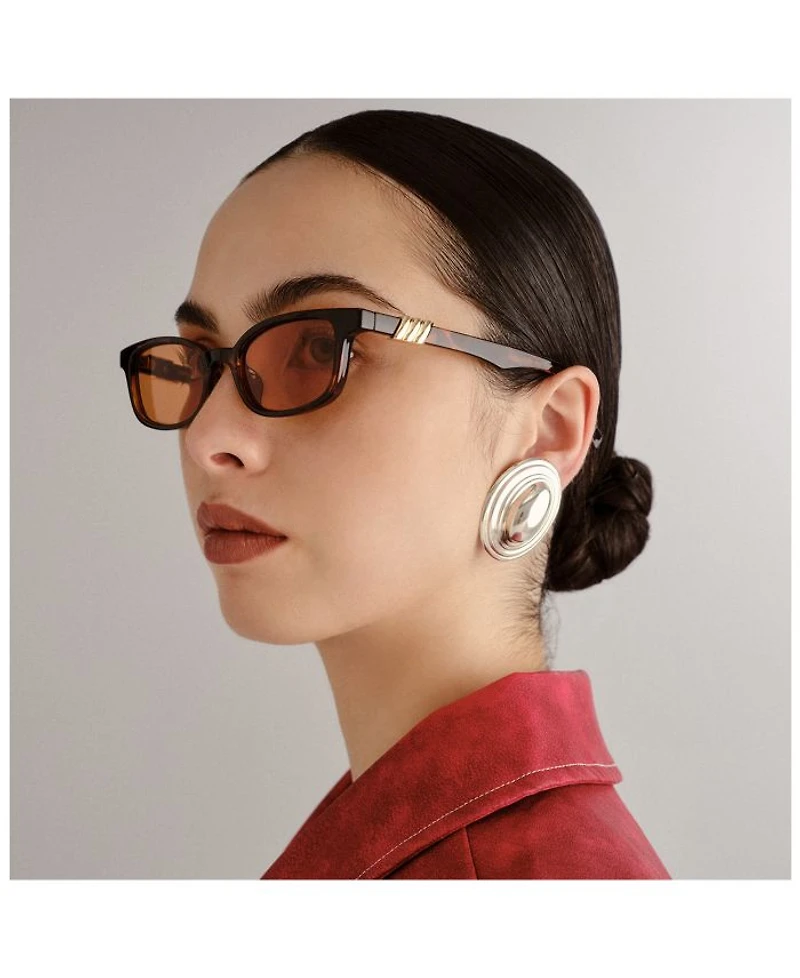 Confidential Rectangle Sunglasses, 51mm