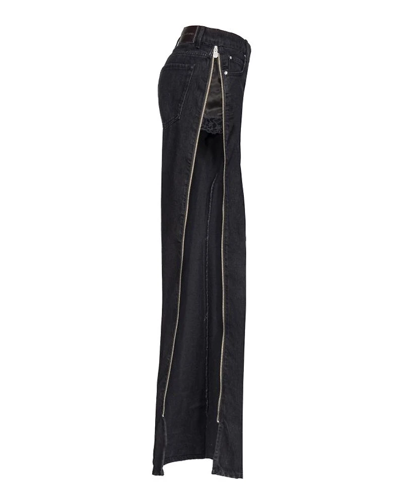 Wanda Wide Leg Jeans Limo Black