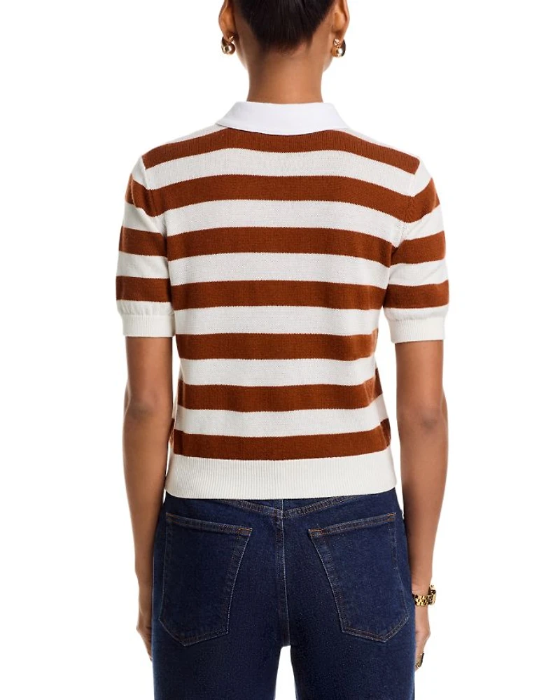 The Bold Stripe Polo Sweater