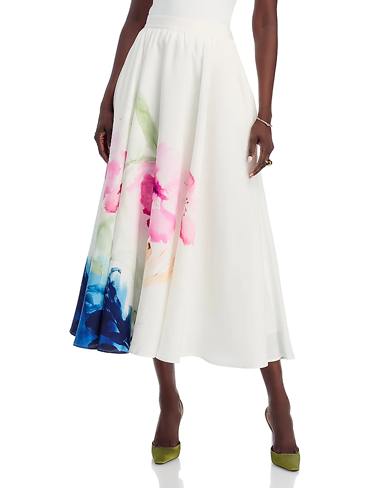 Elie Tahari The Layla Floral Skirt