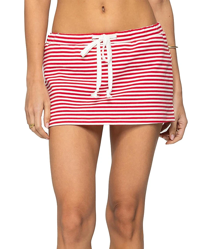 Edikted Psalm Striped Mini Skort