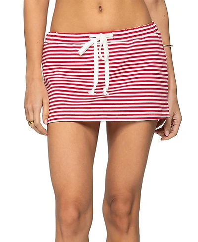 Edikted Psalm Striped Mini Skort