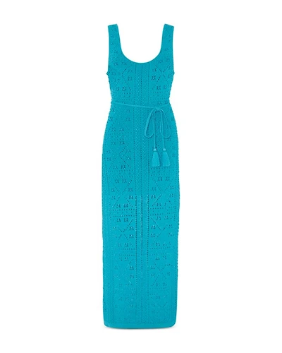 Bubble Pointelle Knit Midi Dress