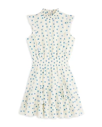 Aqua Girls' Cotton Voile Eyelet Print Dress, Little Kid, Big Kid - Exclusive