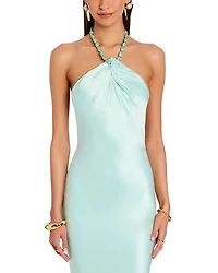Anat Beaded Halter Dress