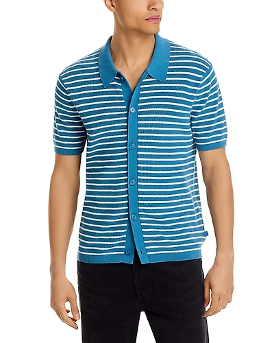 Michael Kors Textured Striped Regular Fit Button Down Shirt