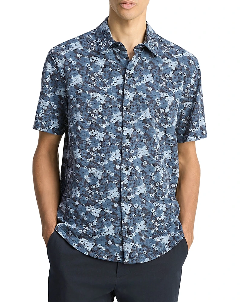 Vince Regular Fit Floral Short Sleeve Shirt