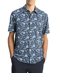 Vince Regular Fit Floral Short Sleeve Shirt
