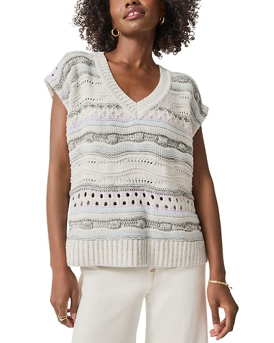 Brynna Striped Sweater Poncho