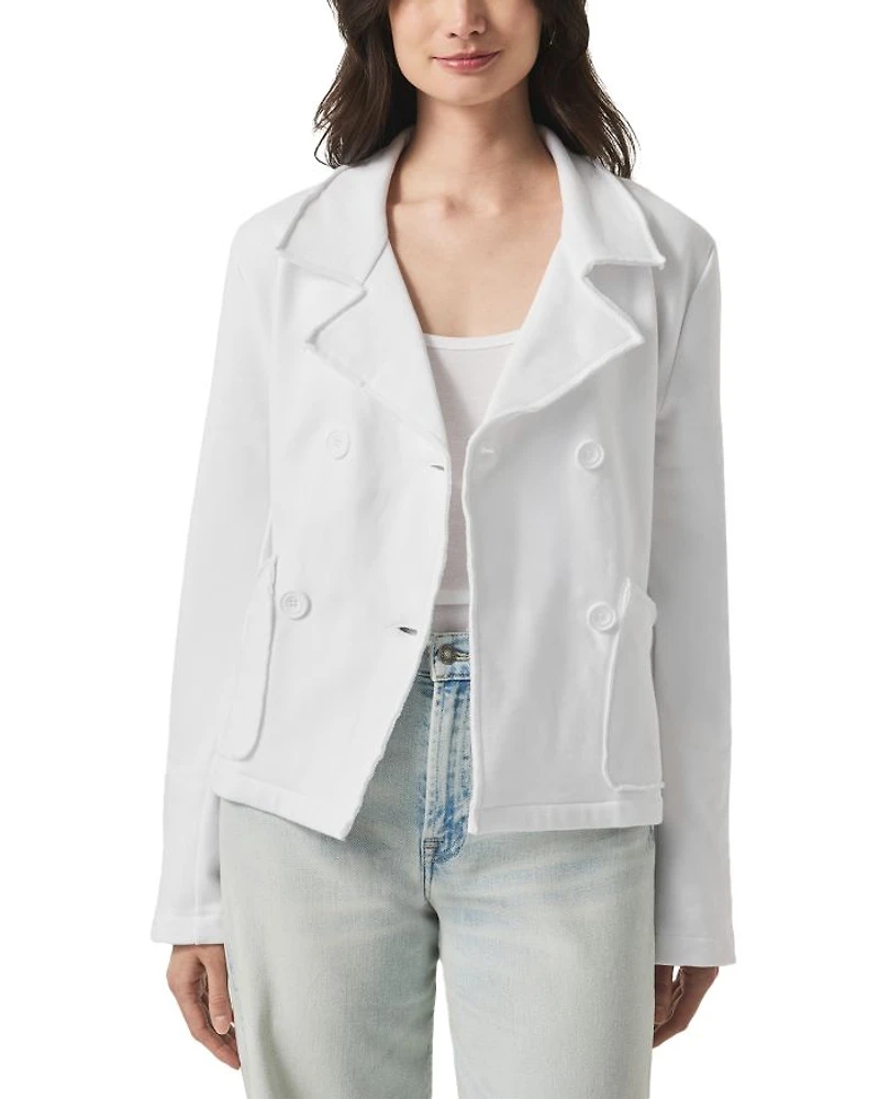 French Terry Double Breasted Blazer