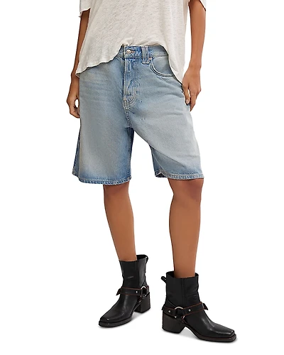 Free People Montana Mid Rise Bermuda Shorts
