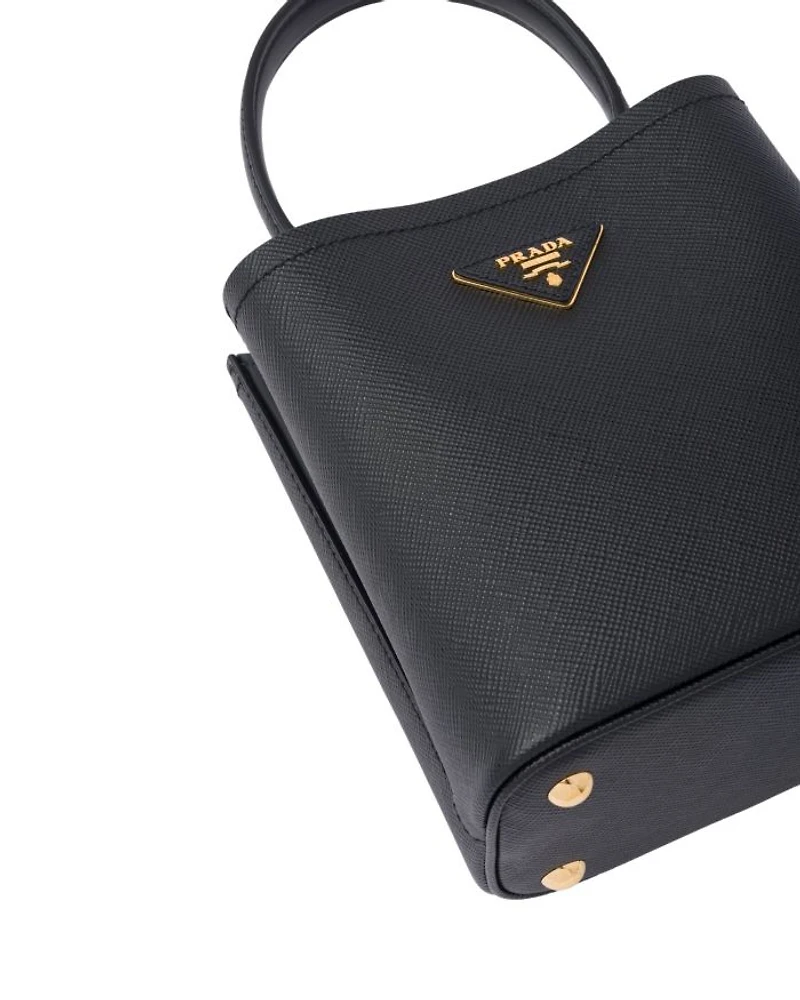 Small Saffiano Leather Panier Bag