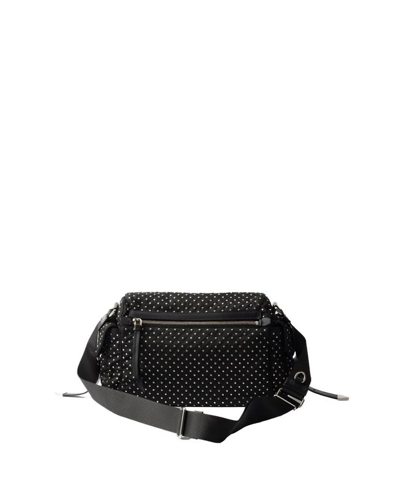 Re-Nylon Shoulder Bag with Studs