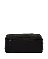 Re-Nylon and Saffiano Leather Travel Pouch