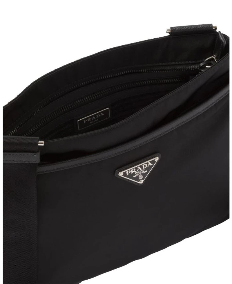 Re-Nylon and Saffiano Shoulder Bag