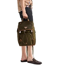 Re-Nylon and Suede Backpack