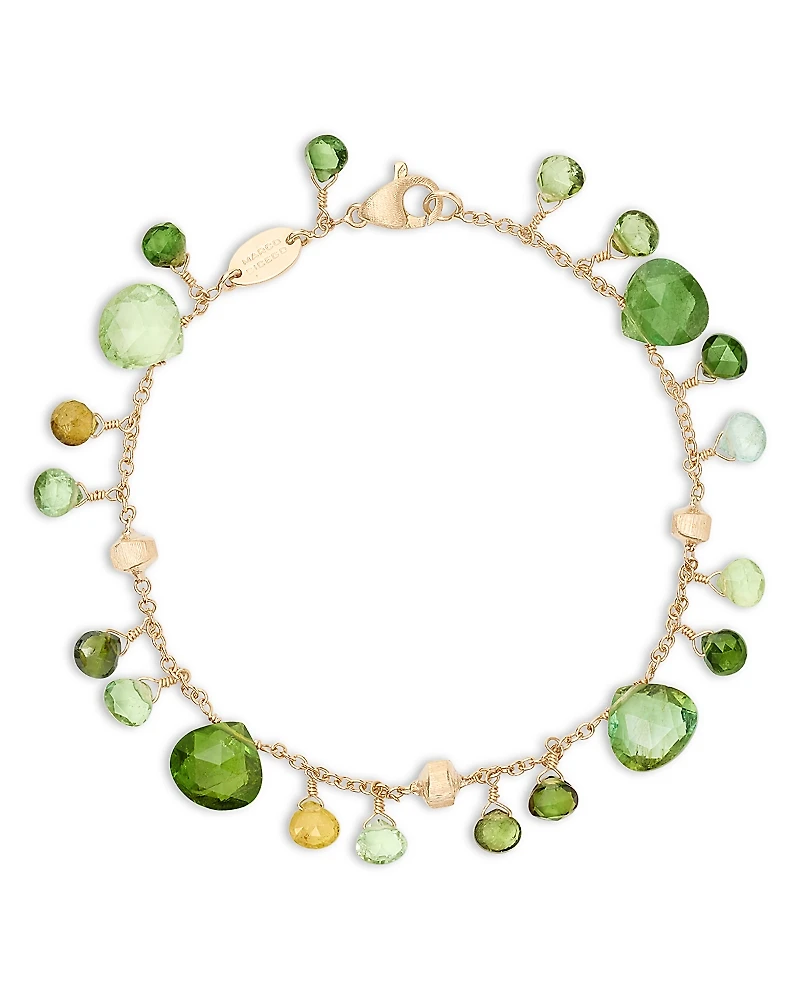 Marco Bicego 18K Yellow Gold Paradise Tourmaline Single Strand Bracelet