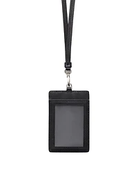 Saffiano Leather Badge Holder