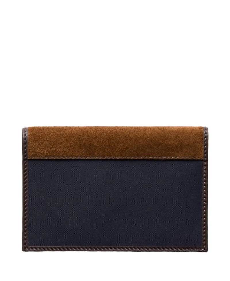 Re-Nylon and Leather Passport Holder