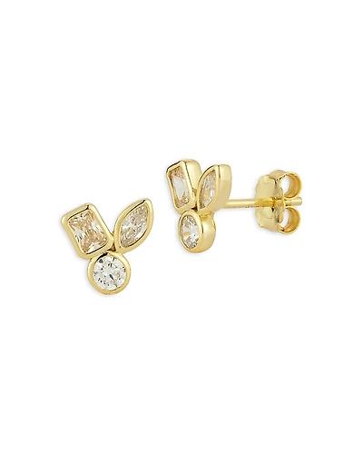 Aqua Mixed Shape Stud Earrings, Exclusive
