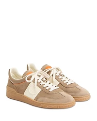 Men's Embroidered La Greca Suede Sneakers