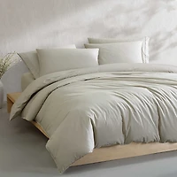 Calvin Klein Washed Percale Cotton 3 Piece Comforter Set