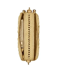 Miller T Monogram Raffia Crossbody