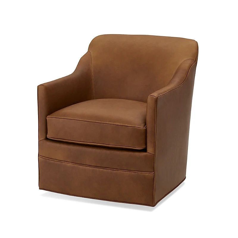 Massoud Luella Leather Swivel Chair