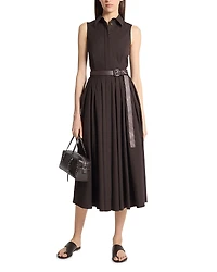 Michael Kors Collection Poplin Midi Shirt Dress