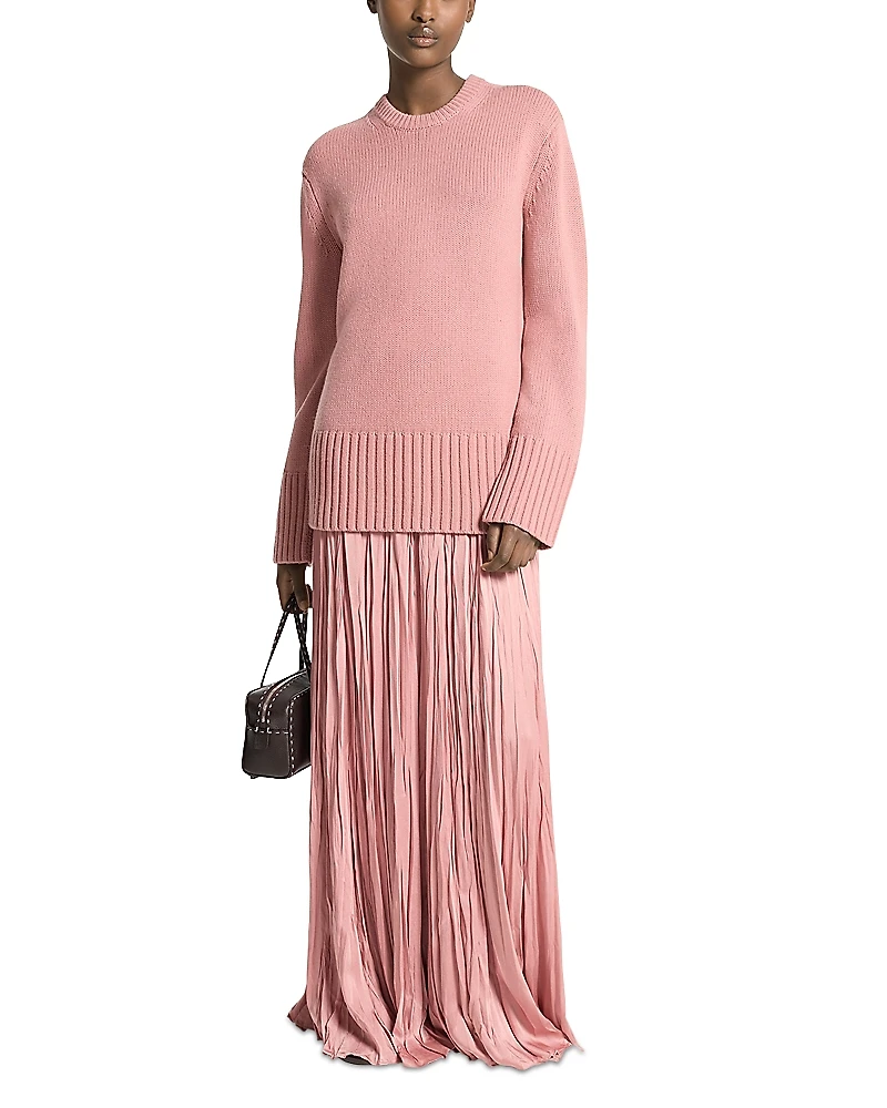 Michael Kors Collection Cashmere Crewneck Tunic Sweater