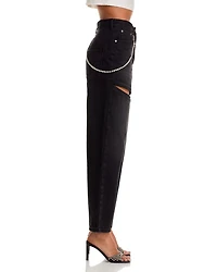 Slit Jeans Black
