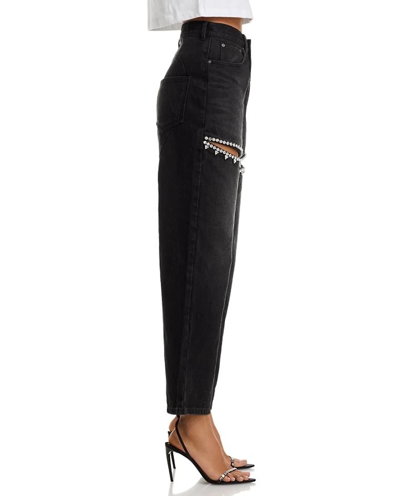 Crystal Slit Jeans