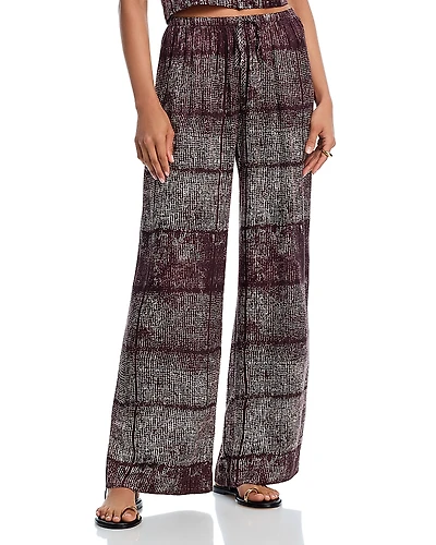 Bella Dahl Asilah Textured Print Wide Leg Pant