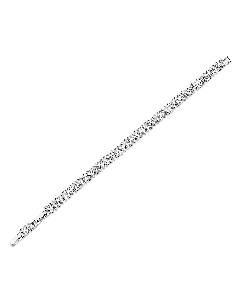 Kenneth Jay Lane Cubic Zirconia Heart Tennis Bracelet