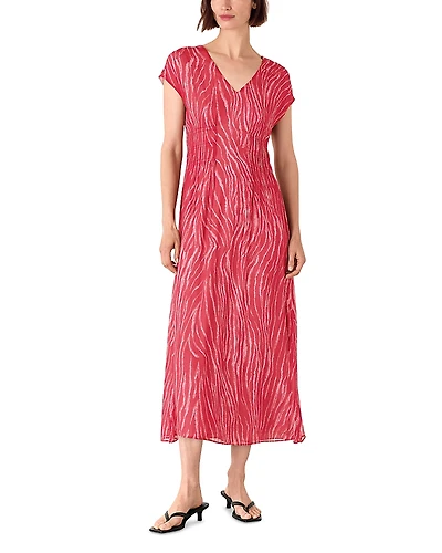 Whistles Zebra Texture Midi Dress